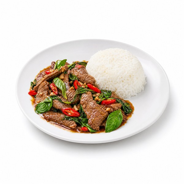 เนื้อผัดใบโหระพา