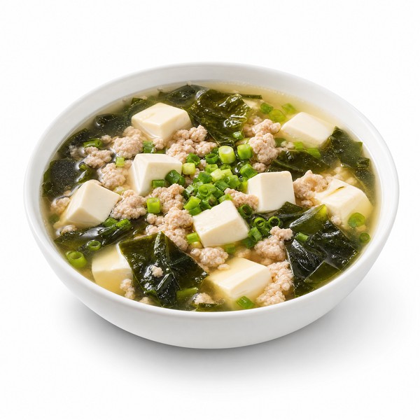 แกงจืดเต้าหู้หมูสับสาหร่าย