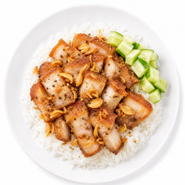 หมูกรอบทอดกระเทียมพริกไทย