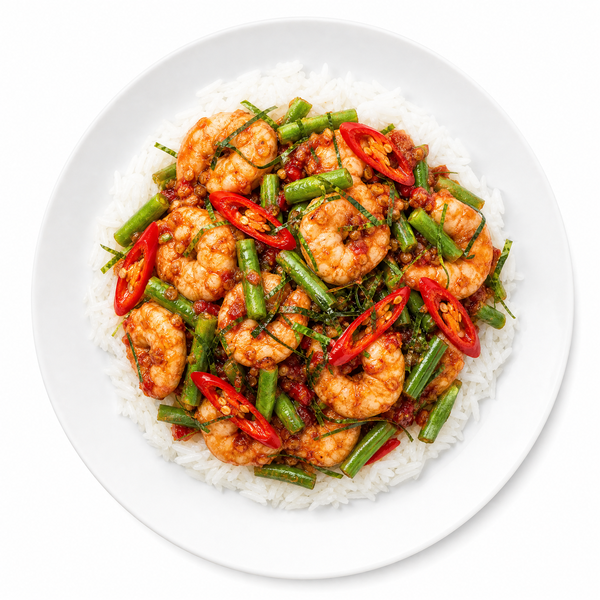 ผัดพริกแกงกุ้ง