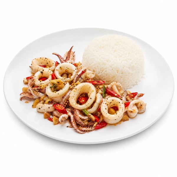 ปลาหมึกผัดพริกเกลือ