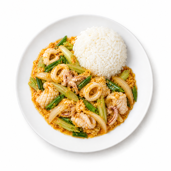 ปลาหมึกผัดไข่เค็ม