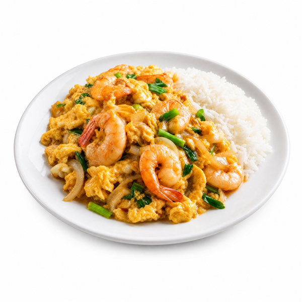กุ้งผัดไข่