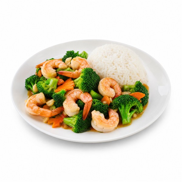 บรอกโคลีผัดกุ้ง
